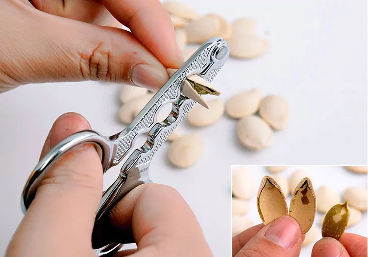 Melon Sheller Kitchen Household Walnut Nutcracker Seed Plier sunflower Nut Opener Clamp Cracker Scissor Pine tool 3