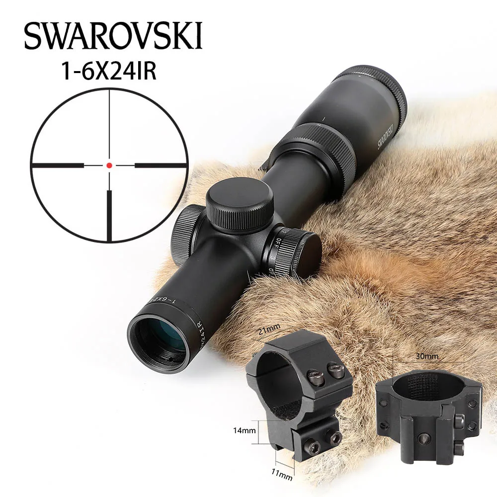 Имитация Swarovskl прицел 1-6x24IRZ3 F15 или F101 круглый в горошек перемежать дифференциации смотровое Стекло прицел сделано в Китае - Цвет: F15 Reticle 11mm