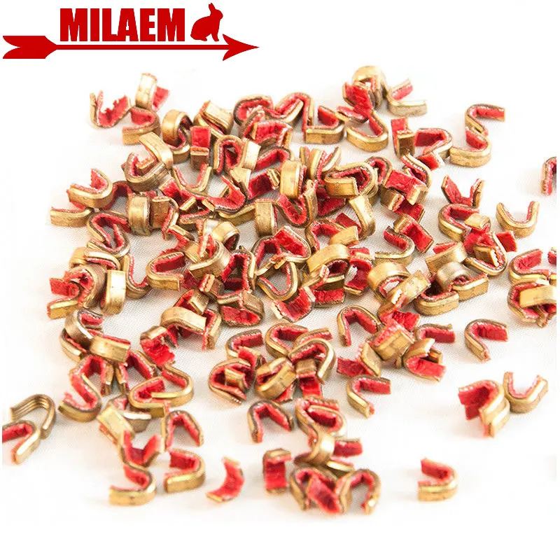 

50/100pcs Archery Anti-Slip Copper Buckle Bow String Nock Points Protect Buckle Clips Bow Arrow Shooting Hunting Accessories