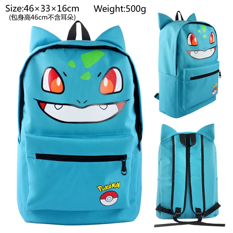 Покемон Haunter Eevee Bulbasaur, холщовый рюкзак для студентов, сумка на плечо, карманный монстр Haunter, школьные сумки, сумки для ноутбуков