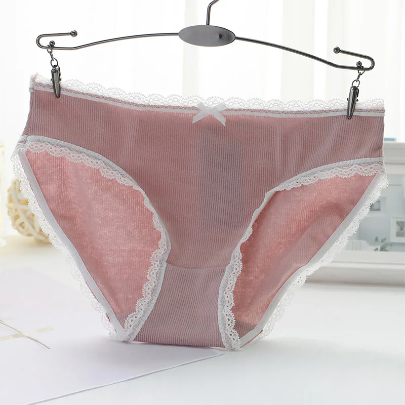 Japanese & korean bow tie briefs cute underwear women low waist hollow ...