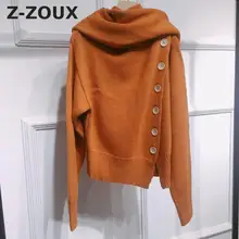 Z-ZOUX женский свитер шарф воротник полная асимметрия кардиганы Feminino Новые Модные Винтажные женские свитера Досуг большой размер
