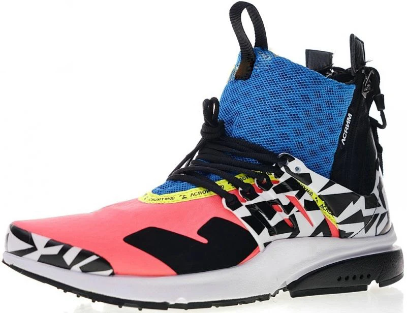 

2019 ACRONYM X Presto Mid V2 Men Running Shoes Racer Pink Cool Grey Darts Street Designer Sneakers Camouflage Graffiti Shoes