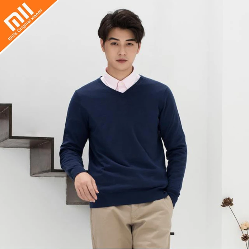 Оригинальный свитер xiaomi PROEASE100 % Merino мужской с v образным вырезом на весну и осень