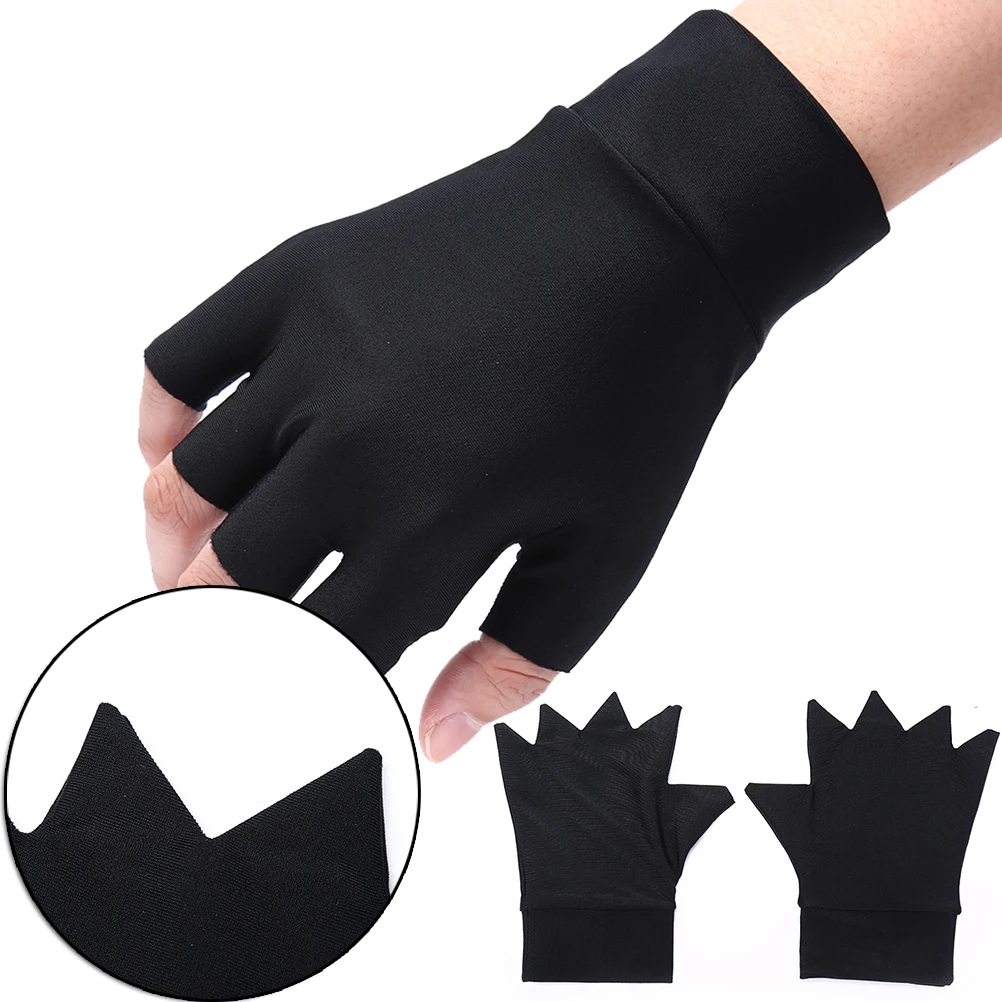 

1 Pair Magnetic Therapy Fingerless Gloves Arthritis Pain Relief Heal Joints Braces Supports Health Care Tool Black New Arrival