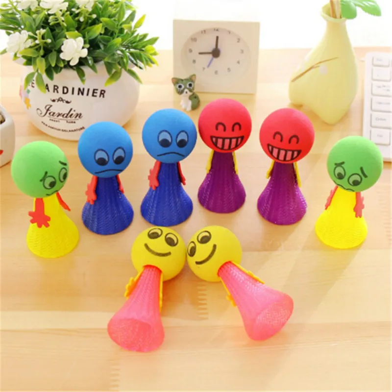 

4 Pcs/Lot Hip Hop Jumping Doll Kids Bounce Ball Toys Educational Game Expressions Push&DownToys Gifts for Children Random