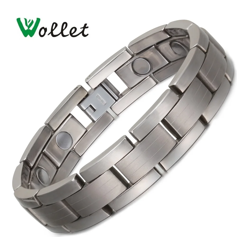 

Wollet Jewelry Fashion 20 Cm Men Magnetic Bracelet Gold Plated Hand Chain Link Bracelets Bangles For Men