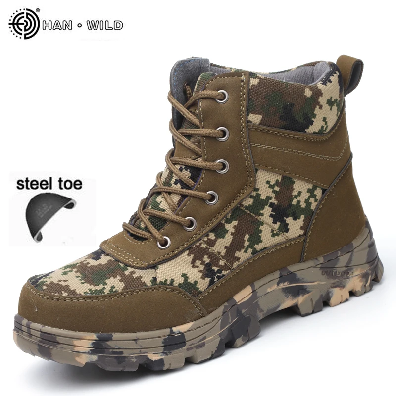 Camouflage Army Warm Steel Toe Cap 