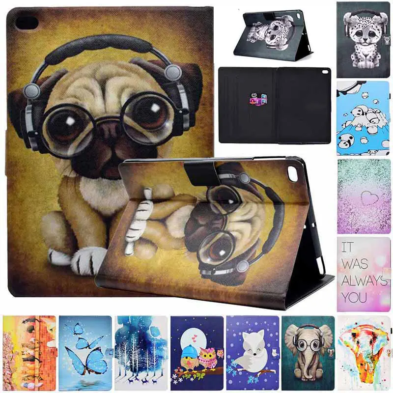 

Case for iPad 9.7 2017 2018 Printed PU Leather Flip Case Smart Cover Auto Sleep/Wake for iPad Air 2 Air 1 Tablet Protective Case