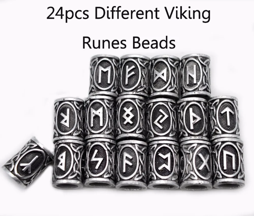 Оригинальные подвески для браслетов ожерелий бороды 24 шт.|viking runes|bead necklacecharm necklace |