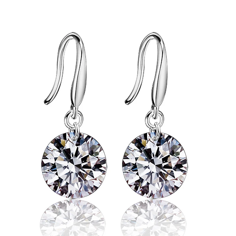 For Women New Fashion Women Earrings Ear Hook Imitated Crystal Rhinestone Earrings Women Jewelry Gifts  1 Pair
