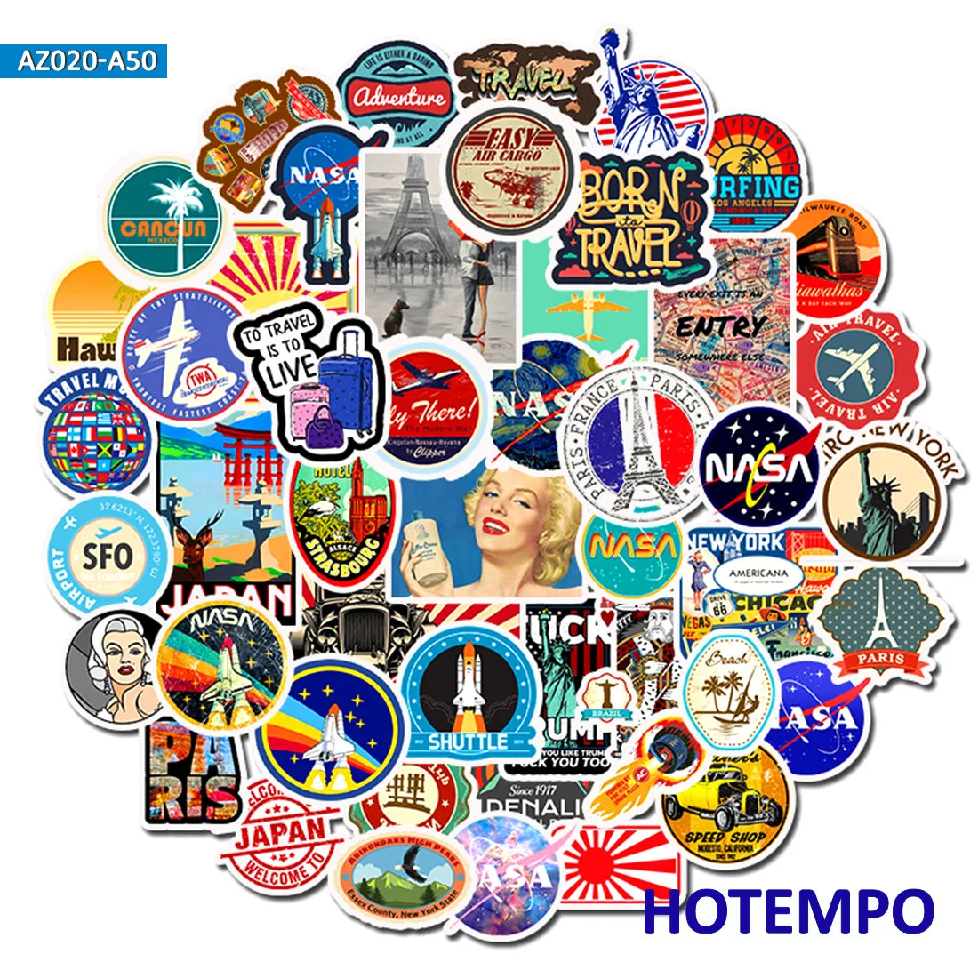 50pcs Travel Decorative Adhesive Stickers DIY Mobile Phone Laptop Luggage Suitcase Guitar Skateboard Fixed Gear Decal Stickers 50pcs Travel Decorative Adhesive Stickers DIY Mobile Phone Laptop Luggage Suitcase Guitar Skateboard Fixed Gear Decal Stickers