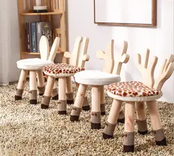 Детский мультяшный тканевый стул круглый стул деревянный стул квадратный табурет мягкая подножка стул арт малая скамья мебель