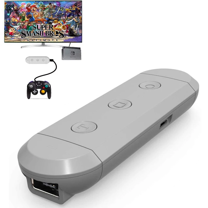 

Mini GC Wireless Adapter Compatible with Gamecube/Wii/NES/SNES Classic Controller for Nintendos Nintend Switch and PC Turbo