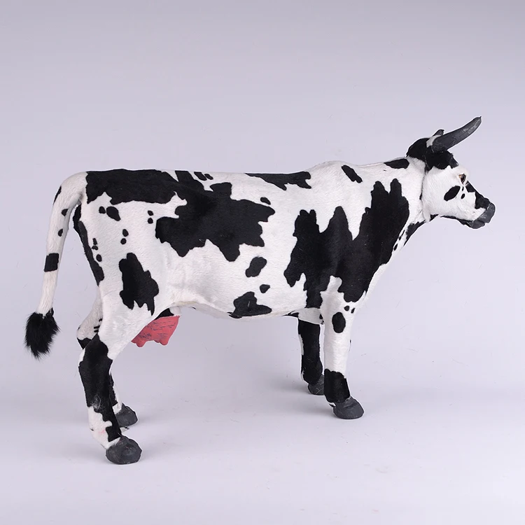 big simulation cow toy polyethylene & furs large cow model gift about 53x30cm 