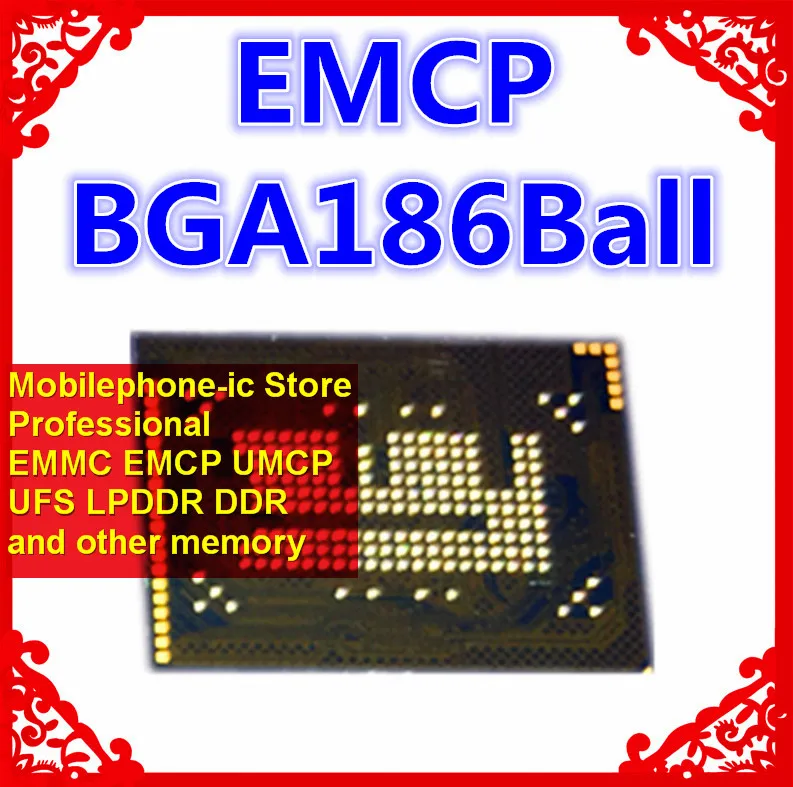 

KMKYL000VM-B603 BGA186Ball EMCP 16+8 16GB Mobilephone Memory New original and Second-hand Soldered Balls Tested OK