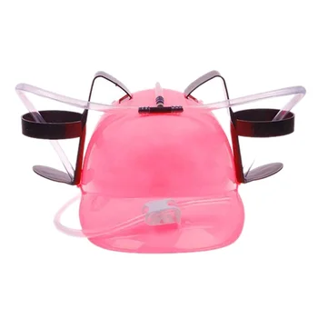 

Practical Lounger Beverage hat Beer hat helmet pink