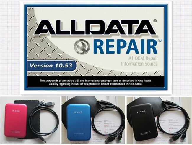 

HOT!!! 2016 Auto Repair Software Alldata 10.53+Mitchell on demand with 750GB New Hard Disk Free shipping