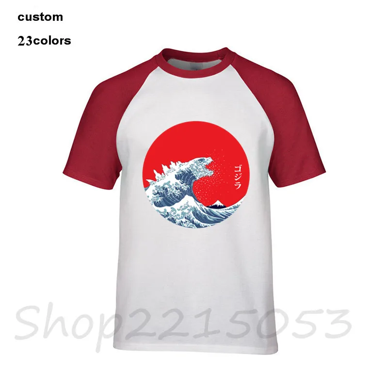 2019 уличная одежда Топ 25 Sci футболки с принтом Kaiju Hokusai большая волна от Kanagawa