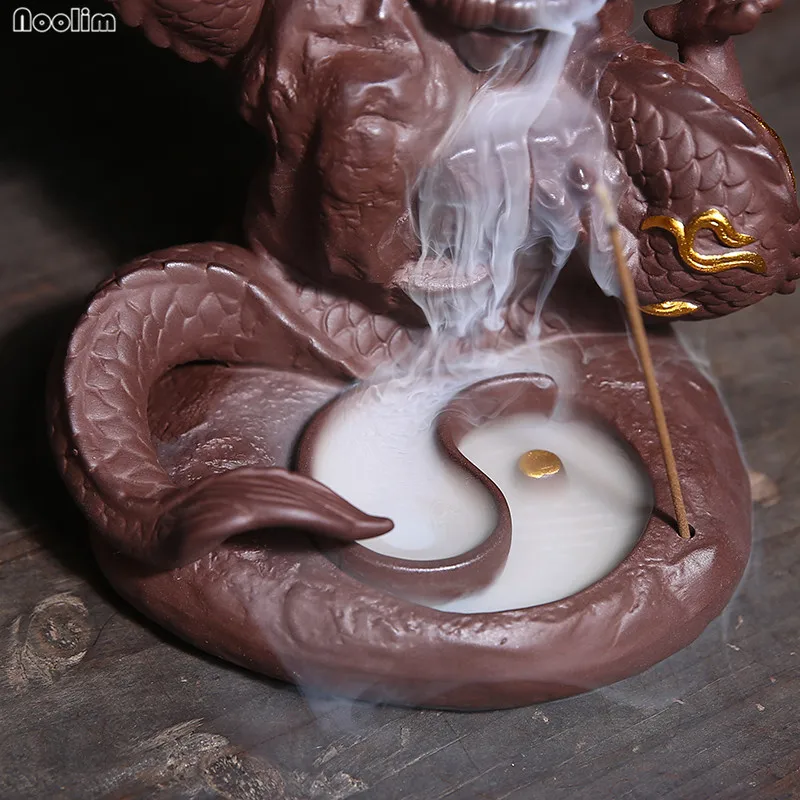 Горелка для благовоний Backflow Dragon подставка из фиолетовой глины