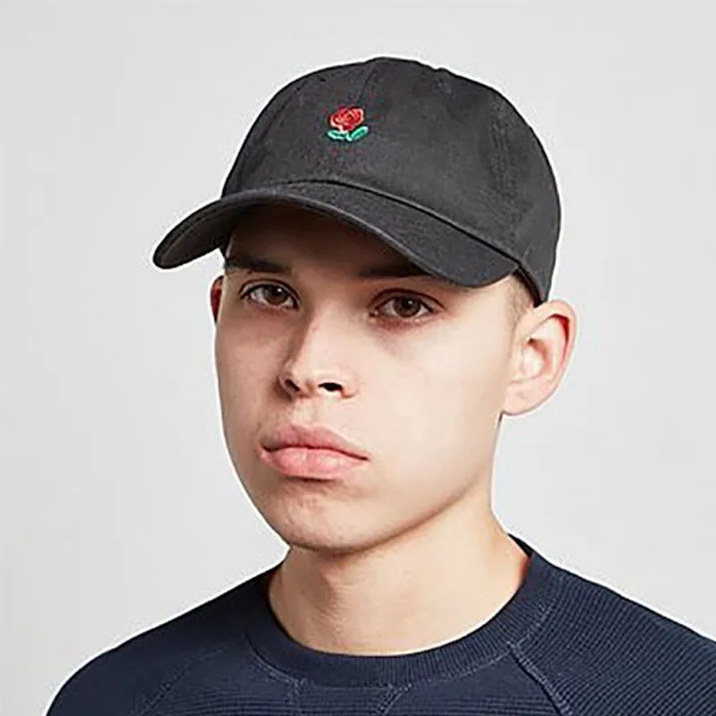 100% Cotton Rose embroidery hat black cap Blank snapback hip hop dad cap designer hats men women Visor hat skateboard gorra bone