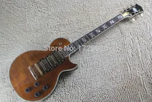 Chinese musical Instruments Factory custom 2015 New Brown Supreme Double faced Flamed Maple LP Electric Guitar 3 pickups 412