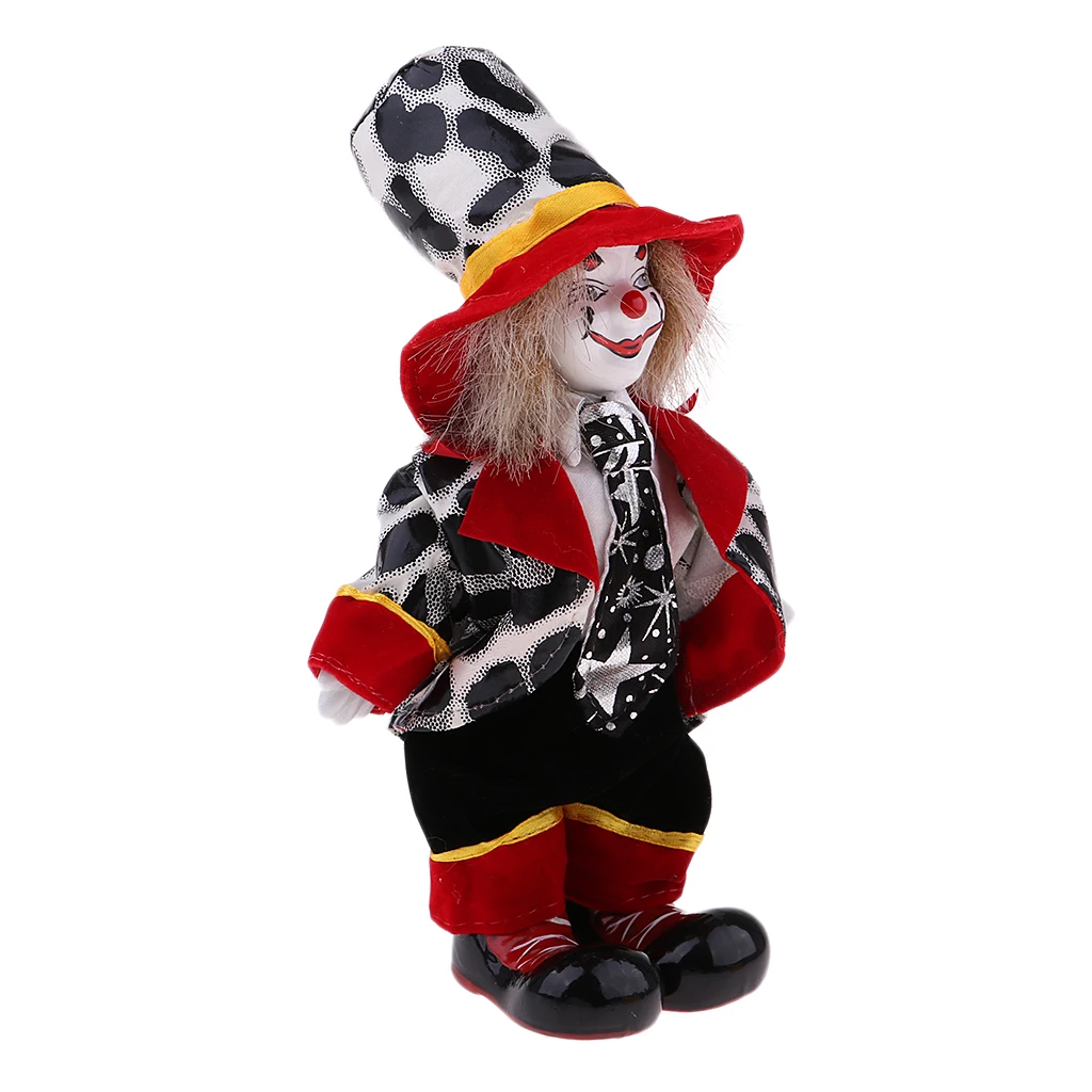 Porcelain Clown Doll For Kids Birthday Gifts Halloween Christmas Decoration #3