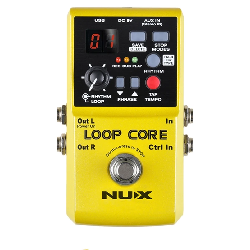 

NUX Loop Core Guitar Effect Pedal Looper, 6 Hours Recording Time, 99 User Memories, Drum Patterns with TAP Tempo