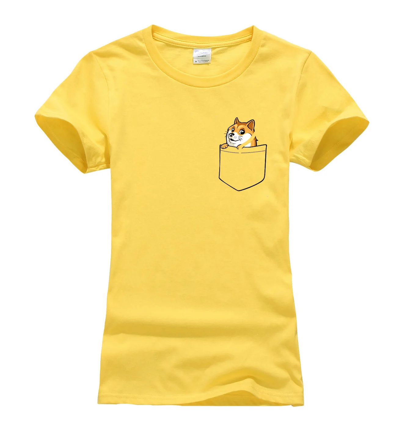 

2019 summer pocket dog graphics print women t-shirt fashion harajuku brand korean tee shirt femme funny punk hipster black tops
