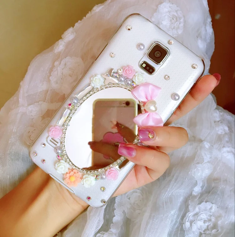 Lady diamond цветы зеркальный чехол для телефона huawei Honor 10 9 8 Lite Play 8X 7X V10 V20 8C 8A Nova 4 3 3E 3i 2 S