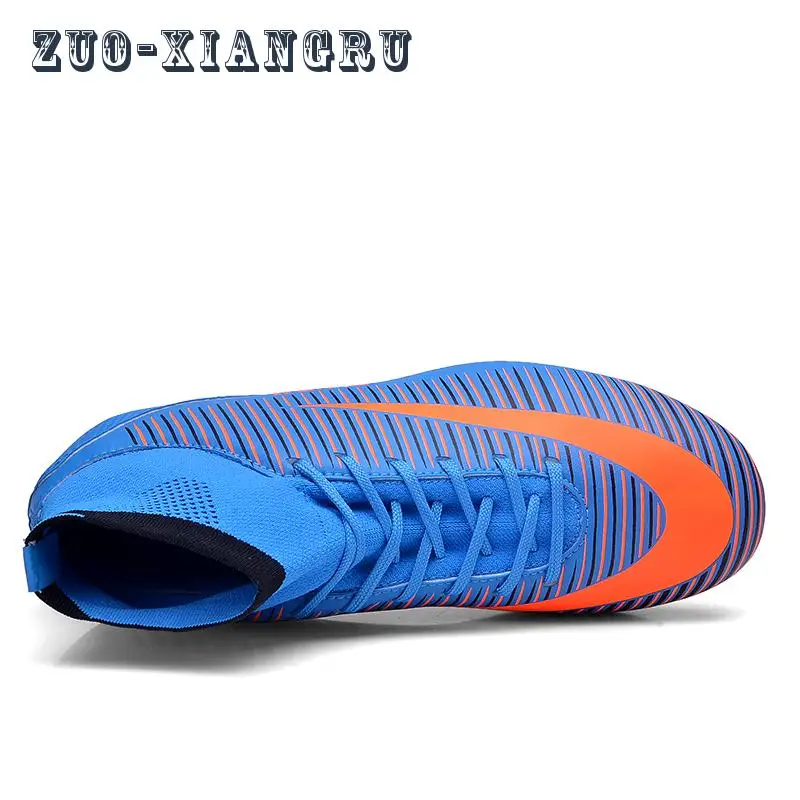 Hombres Zapatillas de Soccer Futsal Zapatos con Calcetines entrenador profesional TF botas de fútbol zapatillas Futbol Sala hombre