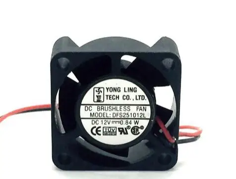 

Genuine 2.5CM DFS251012L 12V 0.84W 2 line heat dissipation fan