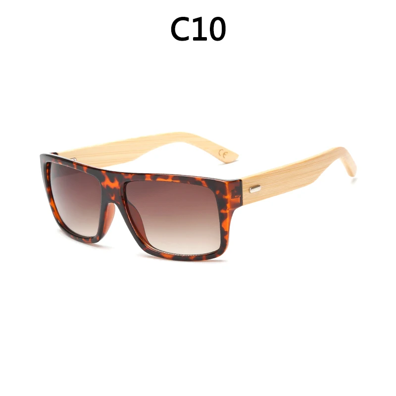BOYSEEN/Новые бамбуковые солнцезащитные очки мужские солнцезащитные очки в деревянной оправе женские зеркальные оригинальные деревянные очки Oculos de sol masculino 1523 - Цвет линз: C10