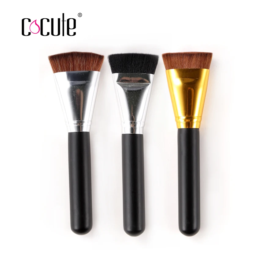 

1PC Professional Flat Contour Foundation Blush Brush Face Makeup Big Powder Brushes Synthetic Hair Cosmetic Tools