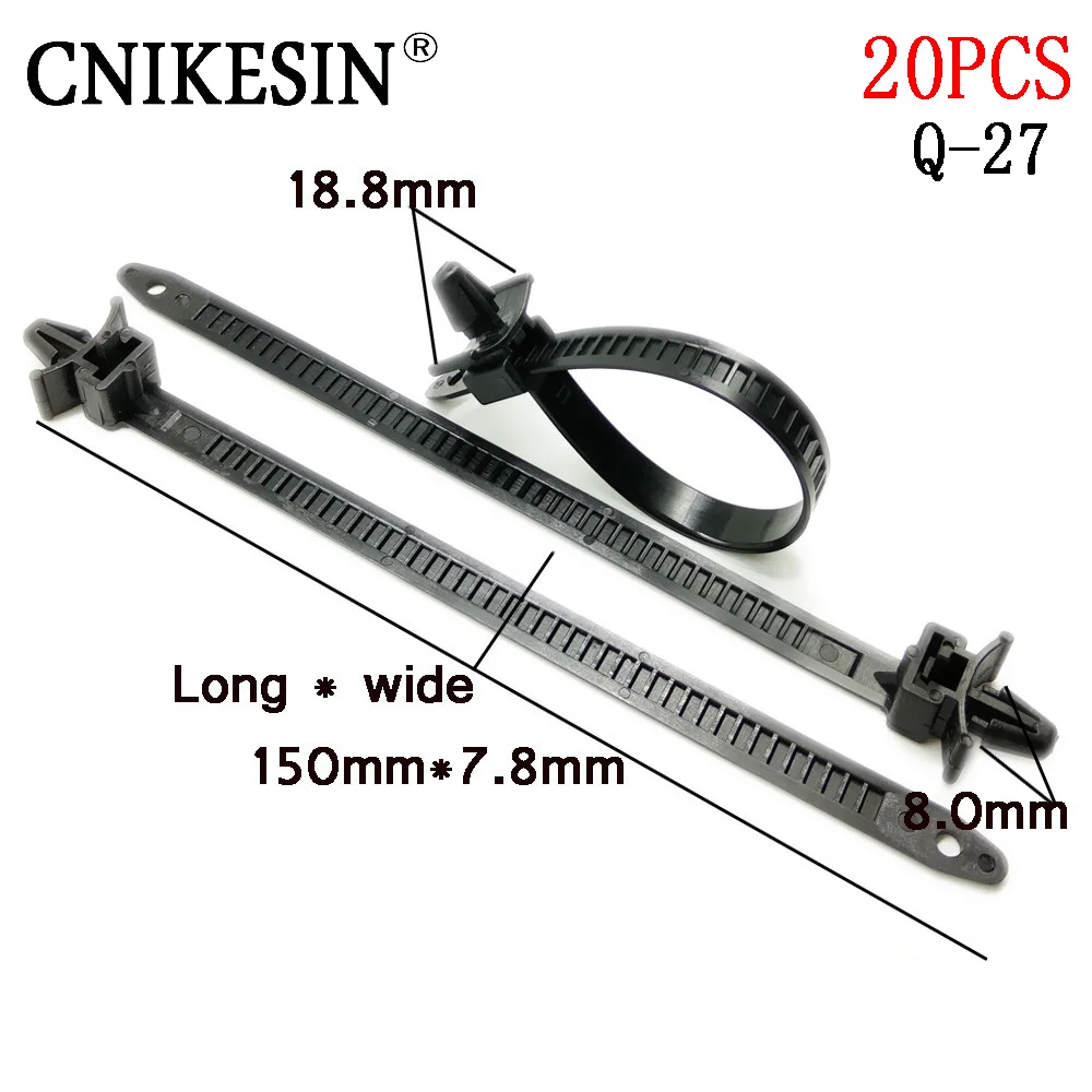 20PCS Car Fastener Mount Wire Tie Clip Releasable Tie Wrap Cable Fixed