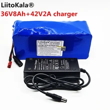 HK liitokala 36 V 8ah аккумулятор высокой емкости литиевая батарея+ включает 42 v 2A chager