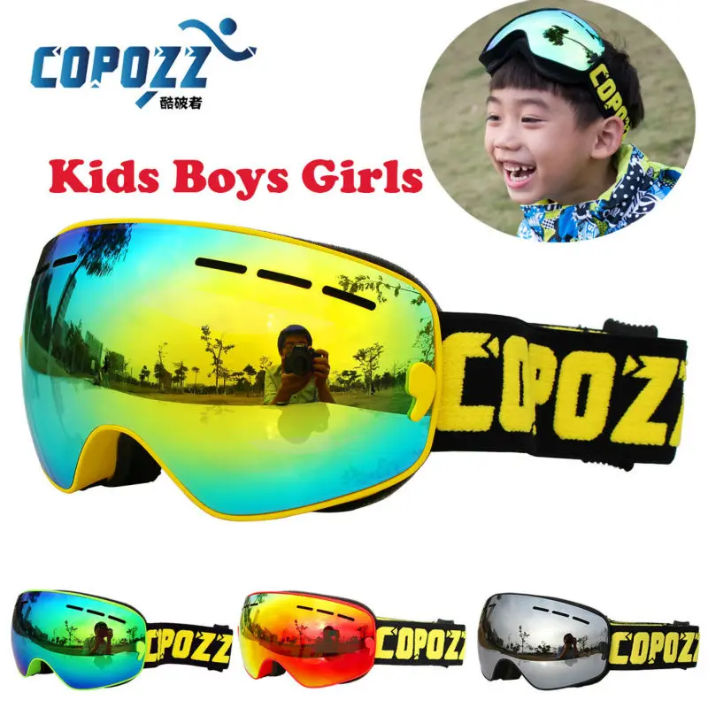 COPOZZ Kids Ski Goggles Double UV400 anti fog mask glasses font b skiing b font Girls