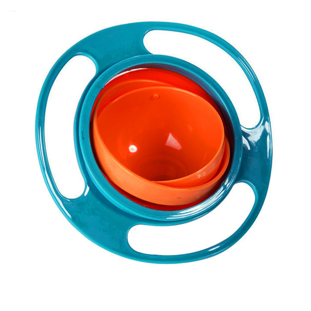 Универсальная Гироскопическая чаша для кормления, практичный дизайн, детский вращающийся баланс, новинка, гироскоп, зонтик, 360, вращающийся, защита от разлива, посуда для кормления