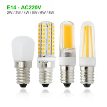 Mini plafonnier, 1 pièce, spot lumineux pour le réfrigérateur, éclairage de plafond, 1 pièce, E14 lampe à LED, 2W 3W 4W 5W 6W 8W, éclairage à intensité réglable en verre, AC 220V