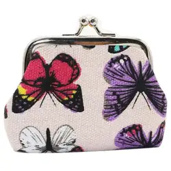 AUAU женский маленький кошелек с бабочкой, держатель для карт, кошелек для монет, клатч, сумочка