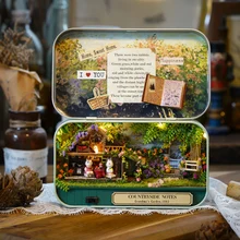 3D Деревянный DIY коробка ручной работы театр сельские Примечания кукольный домик миниатюрная шкатулка милый Миниатюрный Кукольный дом собрать наборы подарочные игрушки