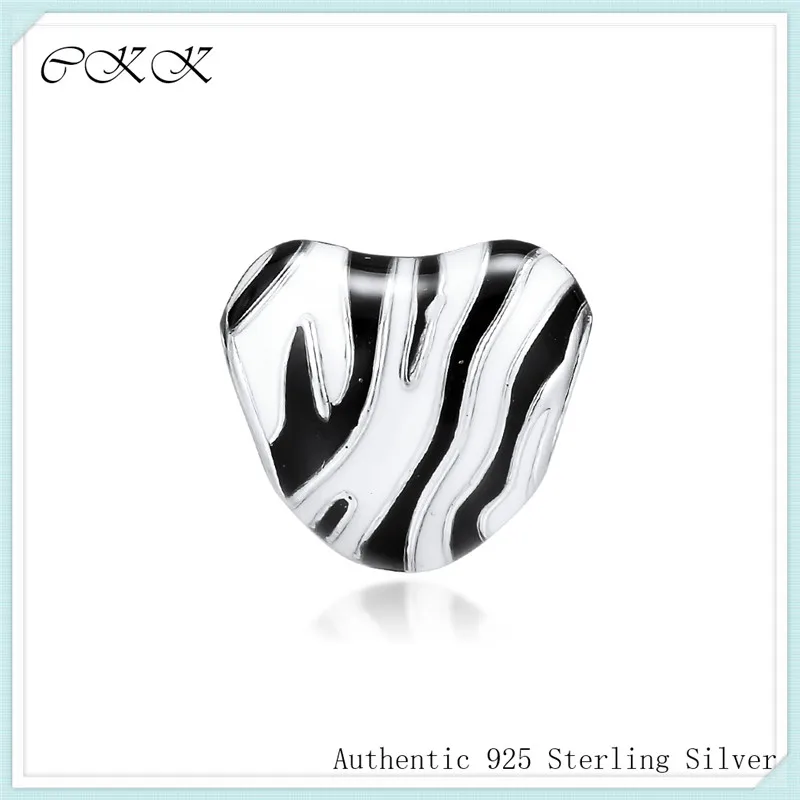 

Fit Pandora Charms Bracelets DIY Beads 100% 925 Sterling Silver Wild Stripes Charm for Jewelry Making 2019 Summer new PF981