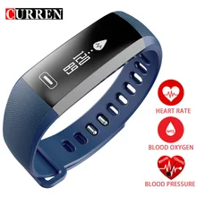 CURREN Sport Bracelet Watch men font b Smart b font wristBand Fitness Tracker Heart rate Blood