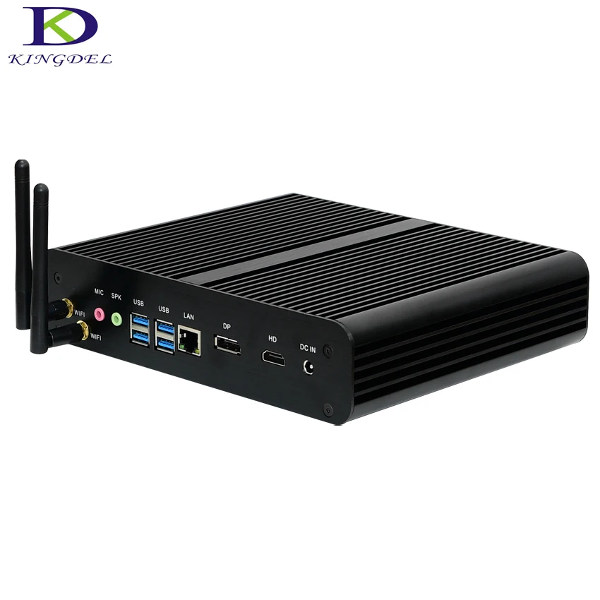 [ 7th Gen Intel Core i7 7500u ] HTPC TV Box  small Computer HDMI DP SD Reader Fanless mini PC Win10 2.7GHz up to 3.5GHz NC360