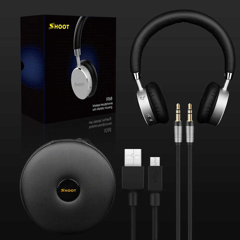 SHOOT Wireless Bluetooth Headphones with Microphone Dynamic Stereo Headset for iPhone Xiaomi Meizu Android Phone Music Call