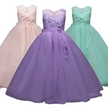 Vestidos/Детское платье для дня рождения; детские летние кружевные свадебные платья принцессы; бальное платье для девочек; платья для выпускного вечера; костюм для подростков