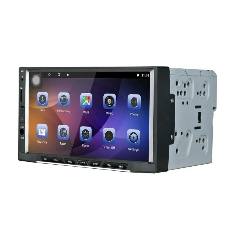 Discount 2 Din android car radio 7 Inch Touch  Android 8.1 Car Stereo MP5 Player GPS navigation Support GPS Navi FM Radio WiFi Carplay 16