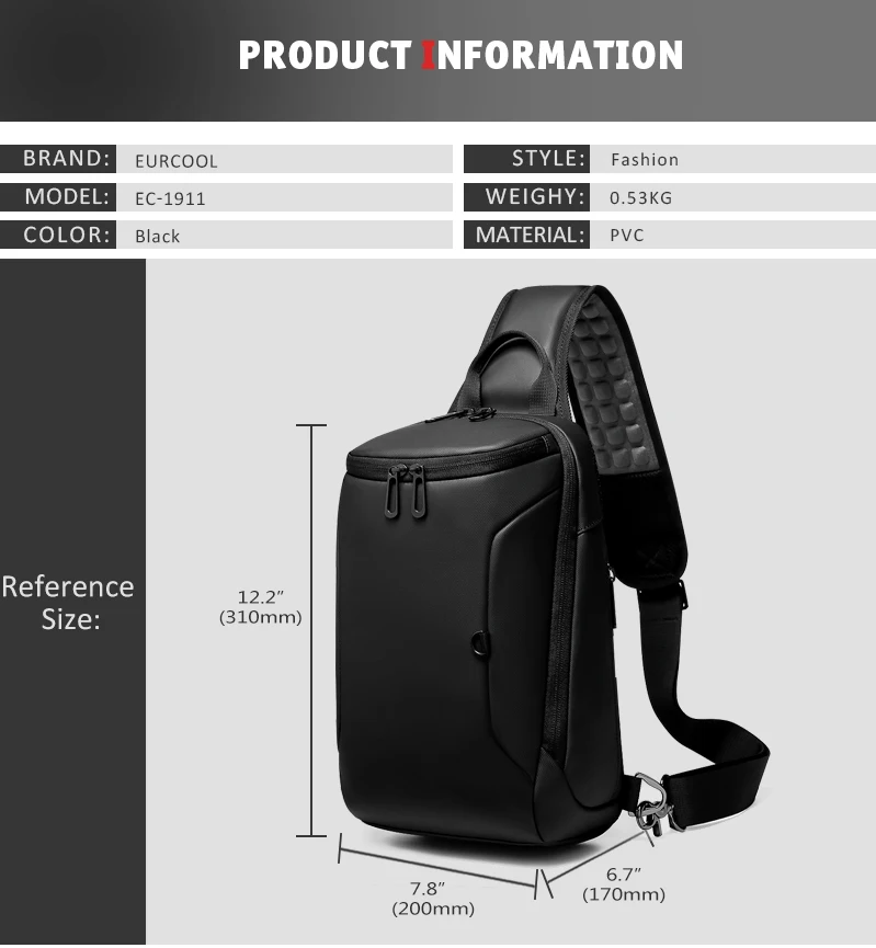 Мужская Новая сумка через плечо для 9," iPad, короткая нагрудная сумка, зарядка через usb, водонепроницаемая сумка через плечо, мужская спортивная сумка-слинг