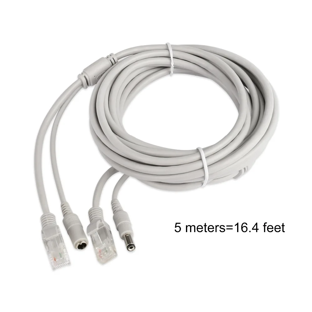  MISECU 30m/20m/15m/10m/5m RJ45 + DC 12V Power Lan Cable Cord Network Cables for CCTV network IP Cam - 32818761135