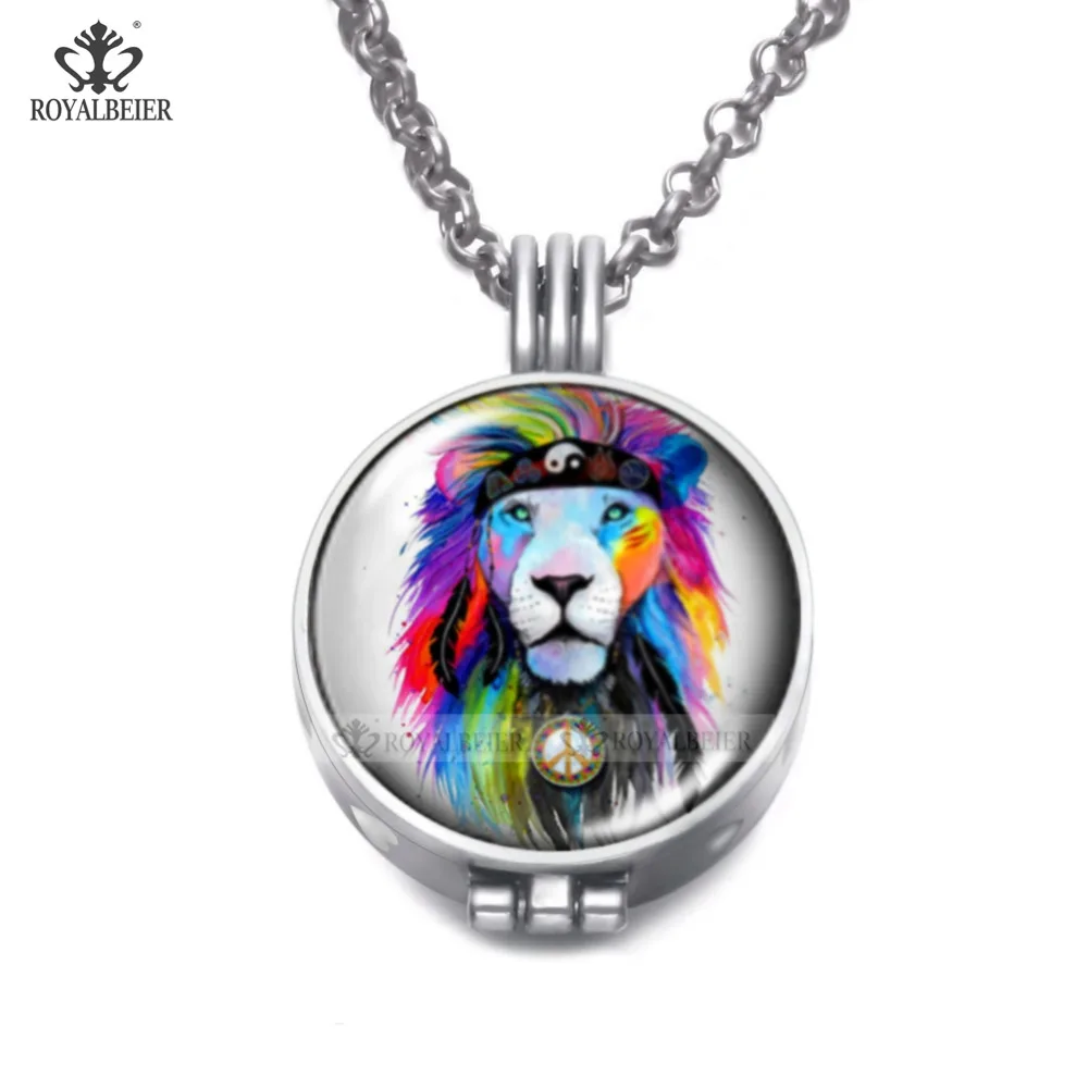 

ROYALBEIER Multi Patterns Perfume Colored Hair Horse Aromatherapy Locket Glass 25mm Essential Oil Diffuser Jewelry Making DZ2113